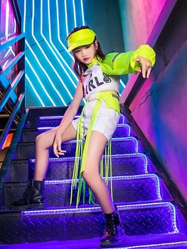 ZZL Urban Dance Lány ruhák Gyerekek Hip-hop Dance Performance Suit Girls Fashion Jazz Dance Girls Clothing Gyerekek Cool