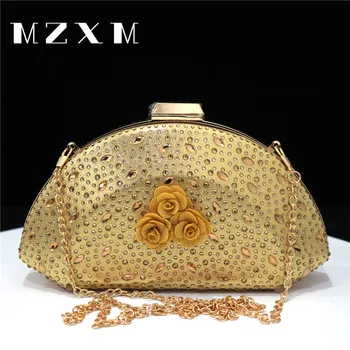 Új design 2023 Női kuplung divat arany elegáns válllánc party vacsora kézitáska gyémánt női pénztárca